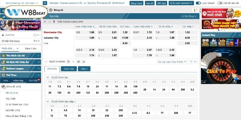 Cá cược thể thao - bóng đá cùng hàng trăm trận mỗi ngày