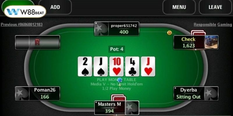 Bàn cược Poker tại NC88 thu hút những tay cược tài ba